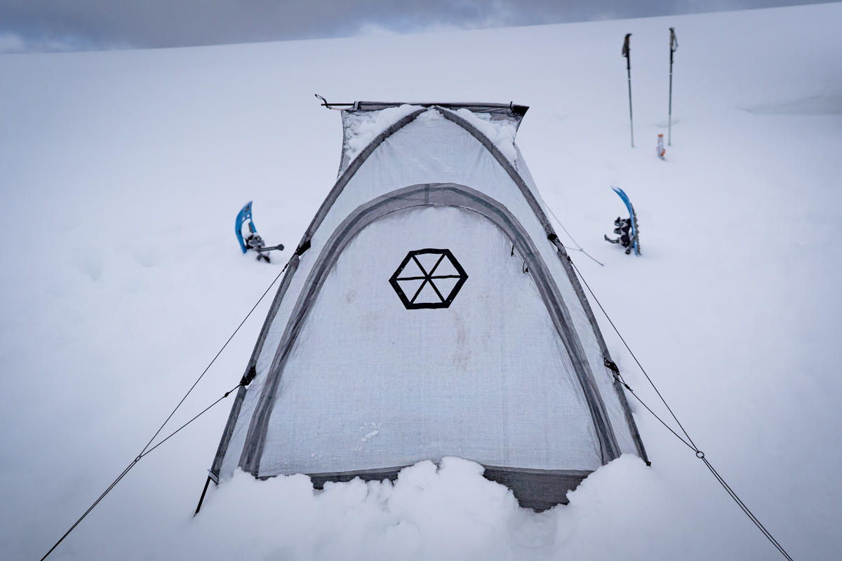 A 4 season tent in the snow