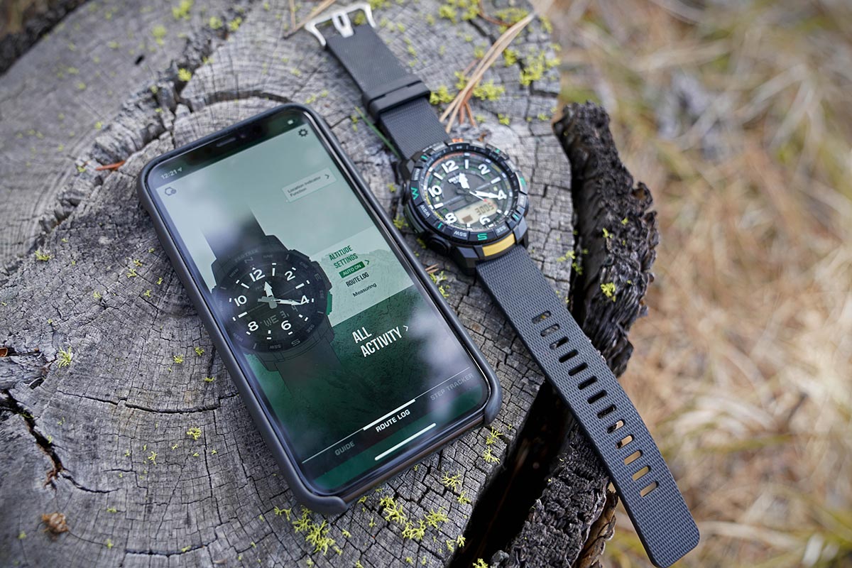 A watch and smartphone side by side