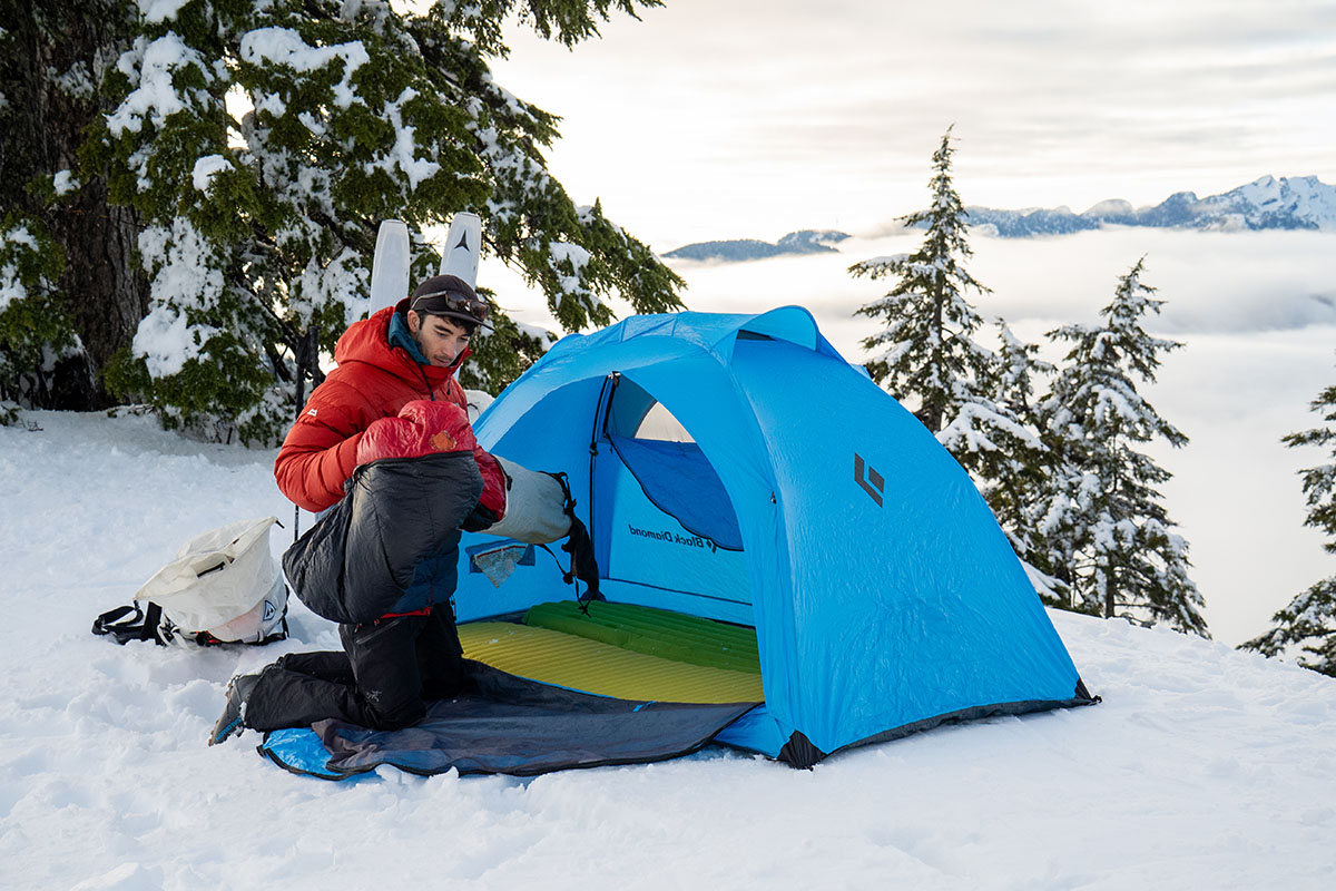 The Black Diamond HiLight tent in the mountains