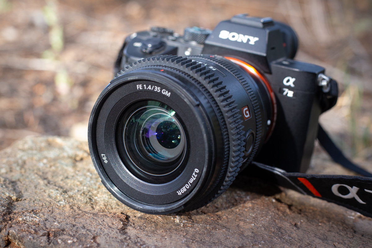 Closeup of aperture rings on a camera