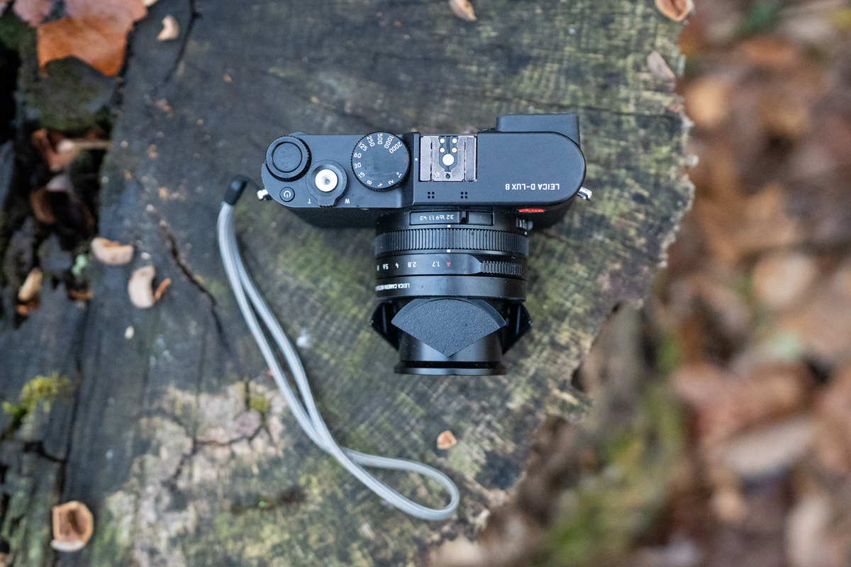Closeup of the Leica D-Lux 8 camera
