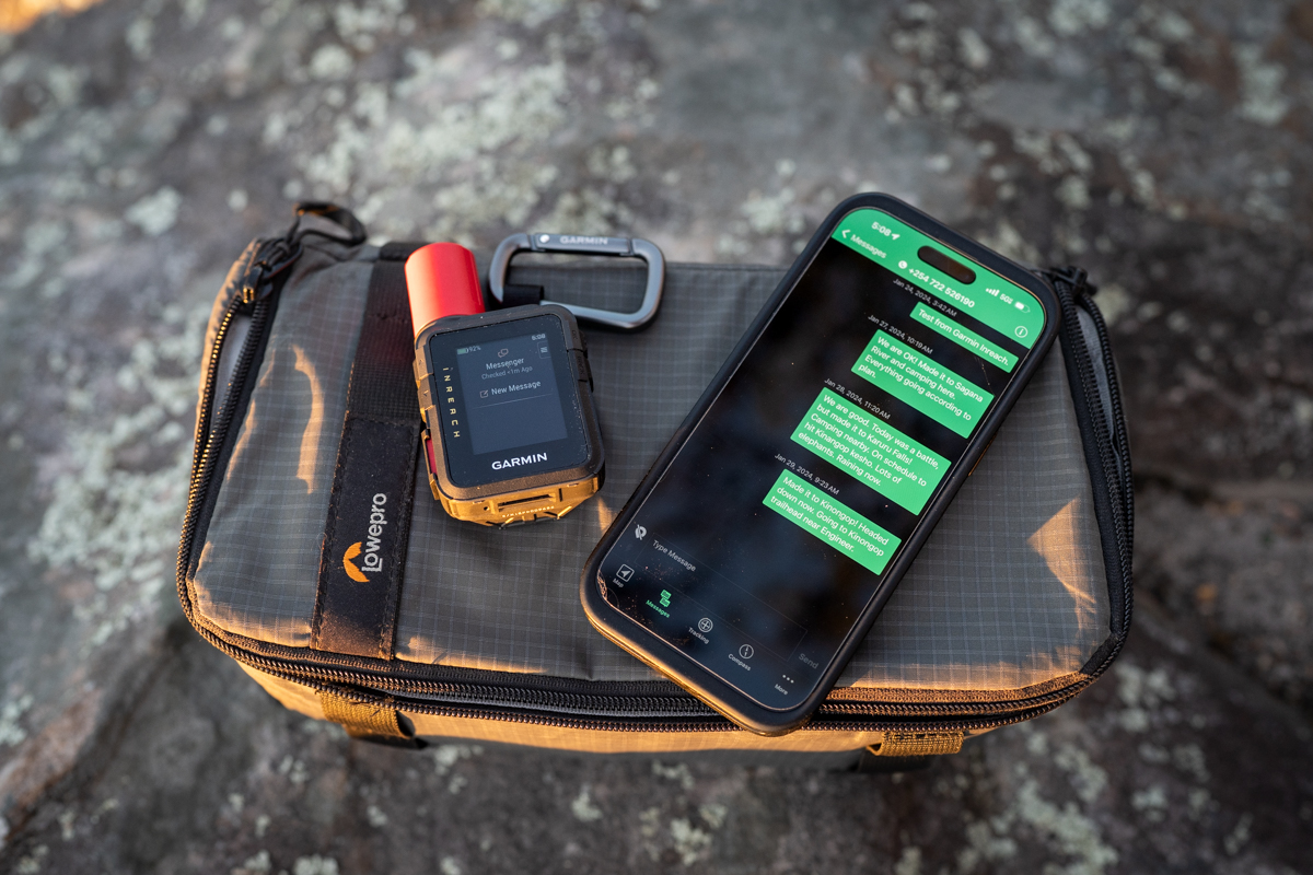 Illustrating messaging with the Garmin inReach Mini 3