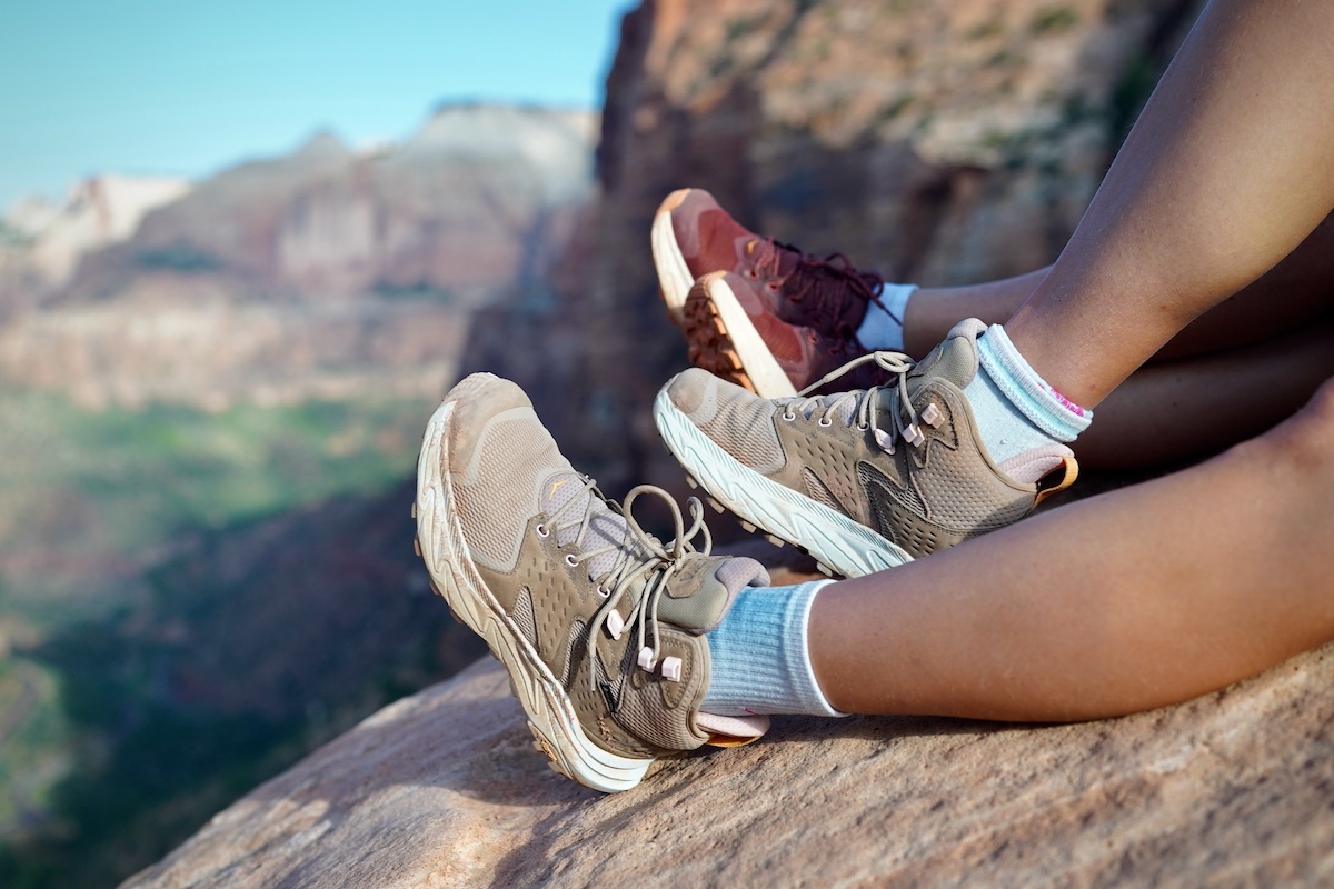 A closeup photo of the Hoka Anacapa 2