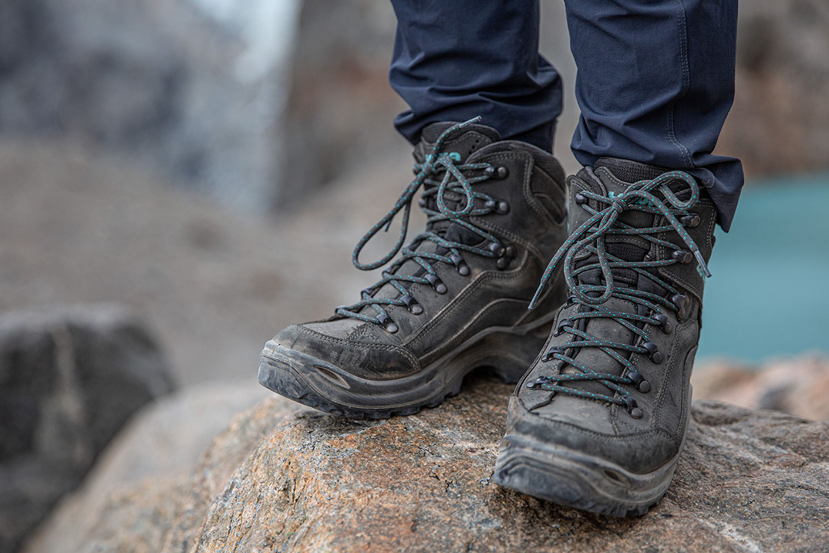 A closeup photo of the Lowa Renegade GTX Mid hiking boot