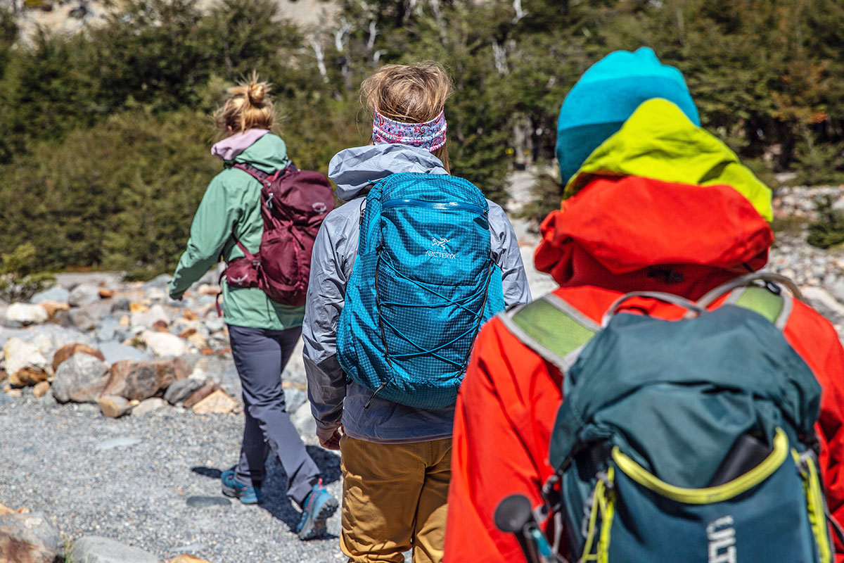 A group of women hiking together
